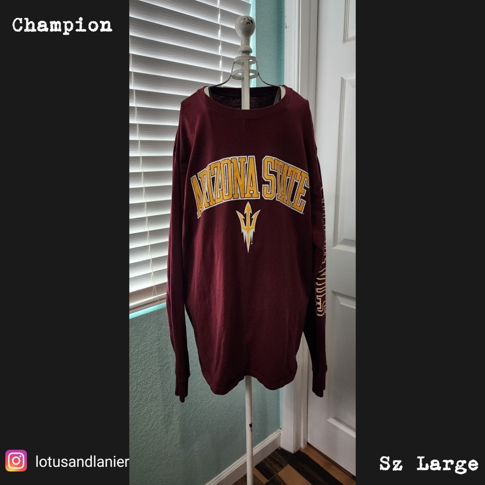 Champion Arizona Sun Devils Long Sleeve T-Shirt Sz Large
